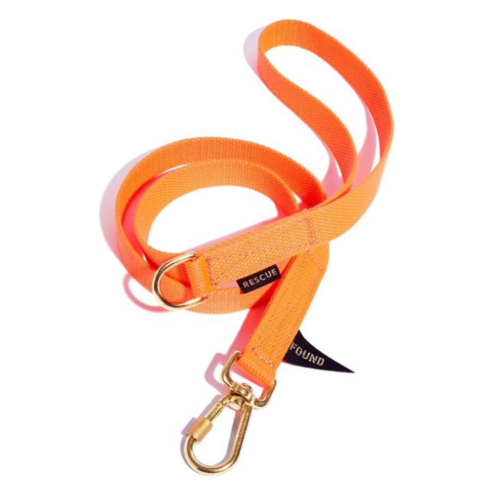 New Found My Animal Rescue Orange Project Dog Leash Size Small